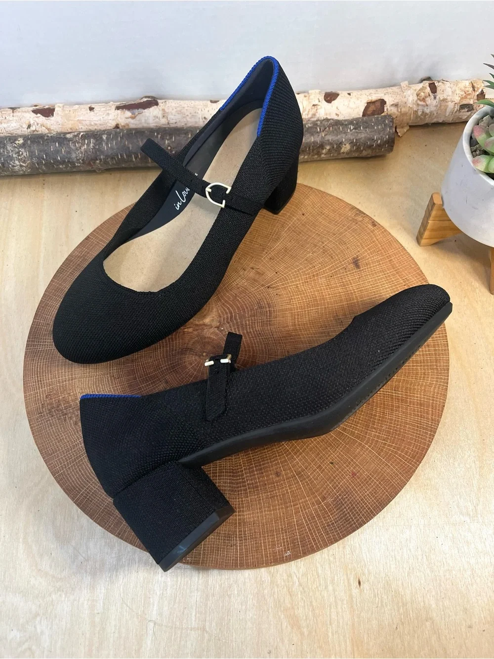 Rothy's Black Mary Jane Block Heels